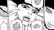 Konohamaru tricks Matsuri but is unable to finish her off (Image via Shueisha)